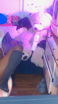Big Girldick Bulge Teasing with Messy Self-facial Finish! Black Trans Girl Vanniall Masturbating Full Webcam Show