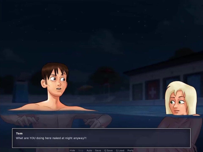 Dirty GamesXxX: Summertime Saga: chica rubia sexy caliente de la piscina ep.24