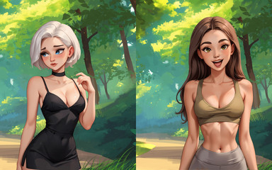 Adult Games by Andrae: Ep2: Fap Adası Oyunu Yok - Julie ve Tatiana'nın ormanda keşfi