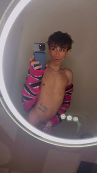 Femboy in Coffee Shop Public Bathroom