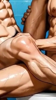 시점: 체육관 화장실에서 친구의 뜨거운 엉덩이를 섹스하며 흥분하고 있어.