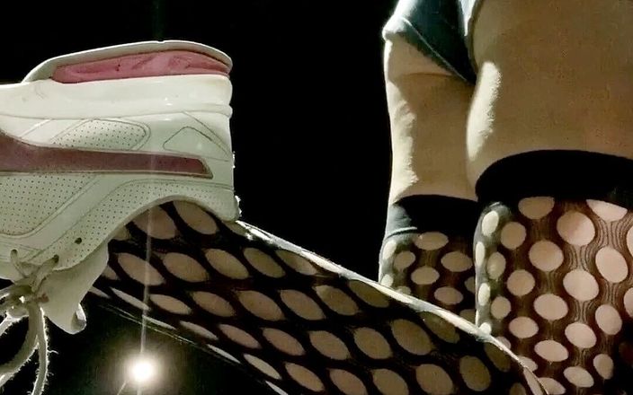 CindieLove: Sexy ass tight jean shorts and fishnets on outdoor display...
