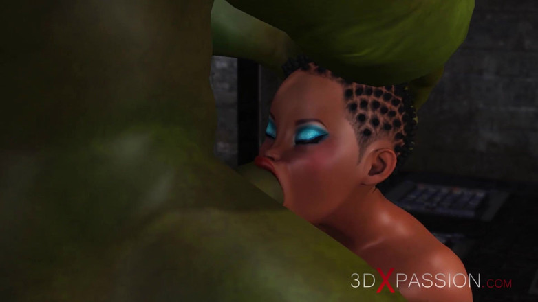 3dxpassion: Giovane schiava del sesso anale viene scopata da un grosso...