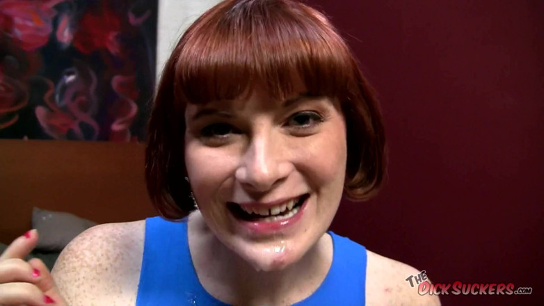 The Dick Suckers: Alison Wyte ginger freckles facial!