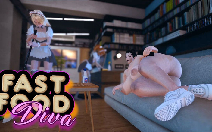 Emptie41: Snabbmat diva. Två hembiträden njuter av sin älskarinna medan de tittar...