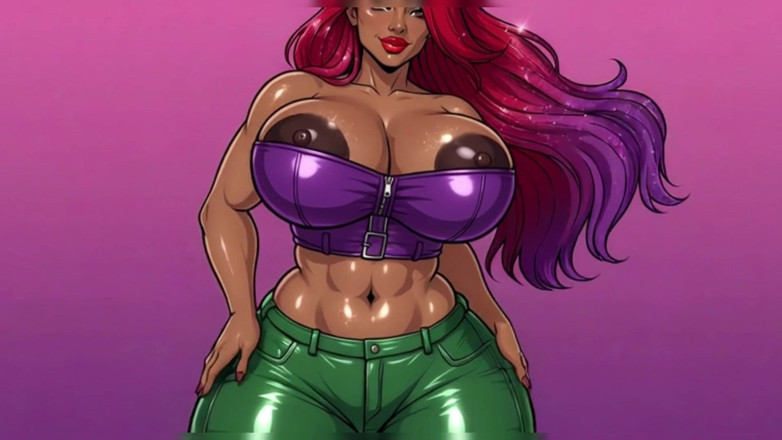 Huge Boobs: Seductive Indian Redhead Animation