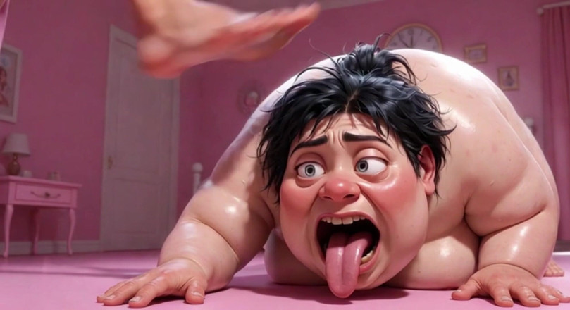 Anime Hentai: Fat Ugly Woman Degraded - Lick Beautiful Girl's