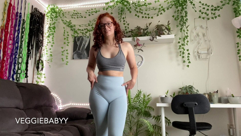 Veggiebabyy: Gym Leggings Cameltoe JOI Cum Countdown