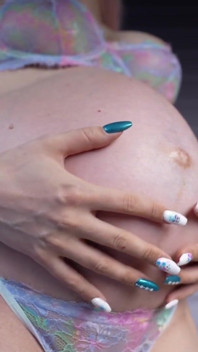 9 Month Pregnant Belly Is Hungry