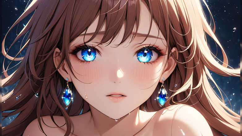 LustRender: Ethereal भावना - अंतरंग क्लोज-अप में चमकते हुए आँसू वाली ऐ लड़की