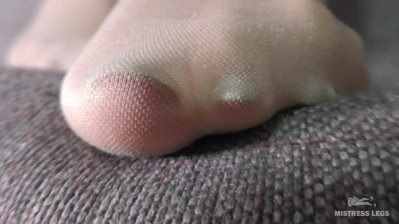 Mistress Legs: Sexy soles closeups in sheer nude pantyhose