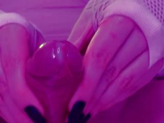 Fer fer sissy: Fer Sissy Handjob Fishnet Cum
