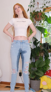 Våta jeans och trosor