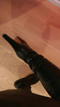 Strój Femdom skóra i buty - kochanka Julia