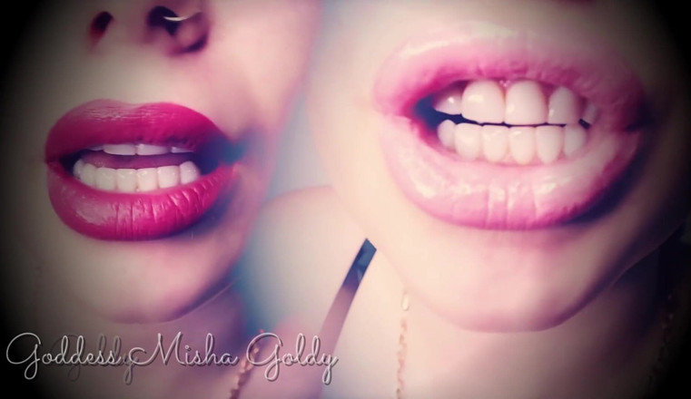 Goddess Misha Goldy: Become mesmerized by my lips! My lipstick covered lips are...