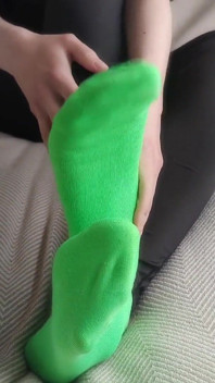 Sockjob în șosete Bright Green Gleznă