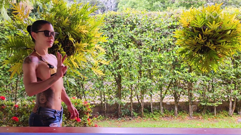 Angelmuscles: Jogo de vingança - pool veiny muscle power vs meu colega...