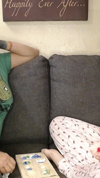 Yawning Is Contagious Lesbian Slumber Party Co-workers