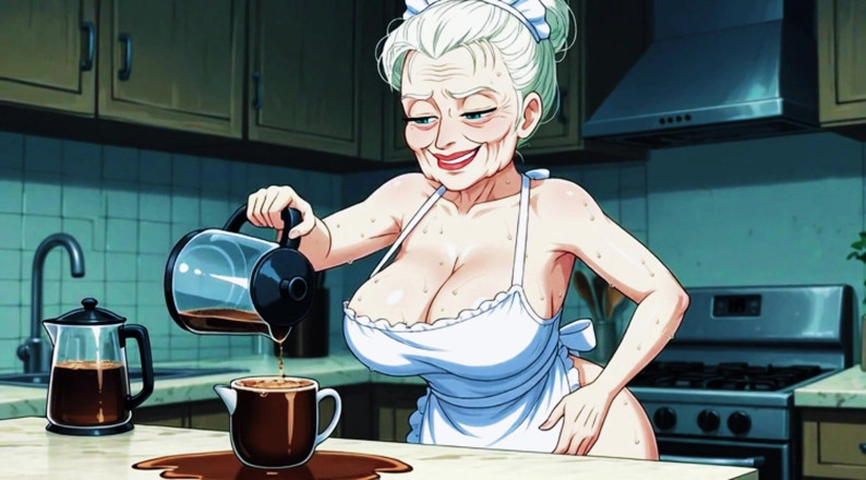 AI Porn: Ai Matures in Kitchens with Big Tits