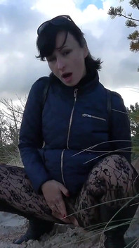 Knicken auf der sandigen dune