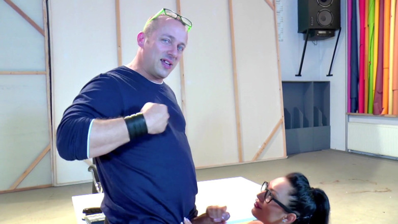 MMV Deutschland Porno: Rosalina,big ass brunette babe has casting fuck and two cums...one...