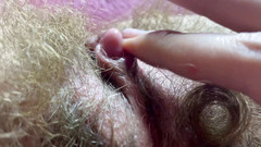 Cuteblonde666: Cum orgasmus chlupatá kundička detailní a normální scény velký klitoris