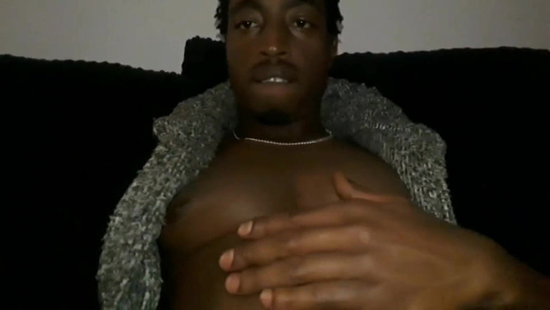 Big Black Cocks Cumming: Nata4sex on the sofa stroking my big black cock
