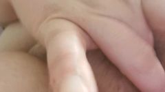 Rubbing My Hairy Pussy Close up