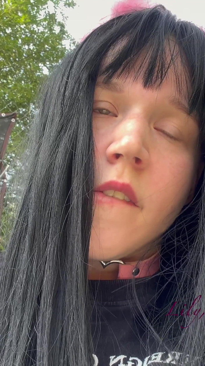 Lily, Goddess of Desire: Goth menunggang zakar anda dengan mulut Ahegao
