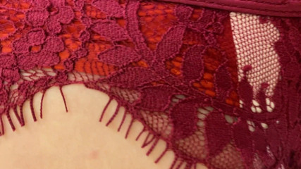 Barbietatoo1: Red underwear in the fitting room for debauchery