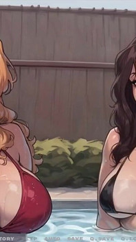 La mia nuova ragazza [ Gioco Hentai Tabù ] Ep.52 Massaggio i miei vicini davanti a mia suocera in piscina!