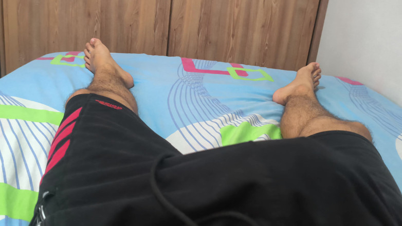 Juanhotboy69: Solo Masturbation and Messy Finish on My Bed, Playing with...