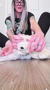 67 высокая великанша босиком Plushie Crush: размер 16 пальцы ног, разрыв открытый и пустой пух