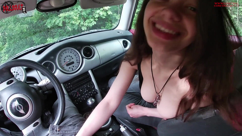 Dolls Cult: Handjob in the car while I touch her tits