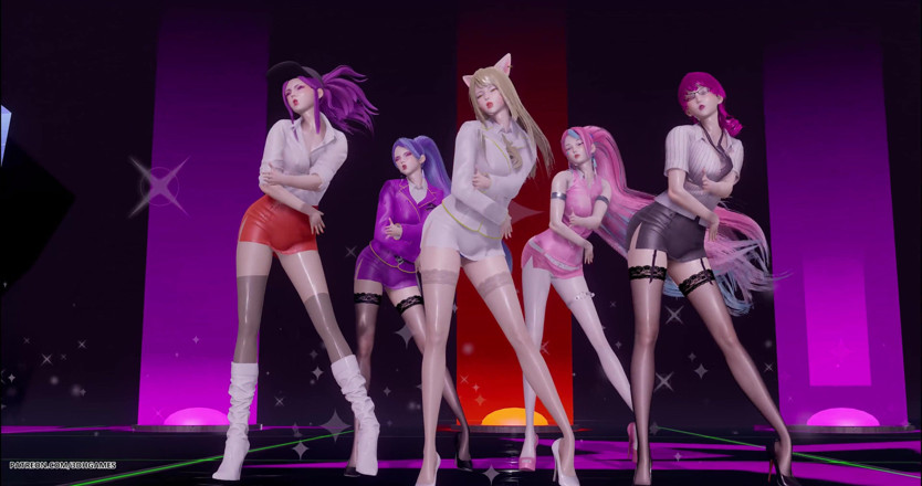 3D-Hentai Games: Chung ha - tarakti striptiz ahri, akaali, kaisa, evlin, seraaphin kedie 3di...