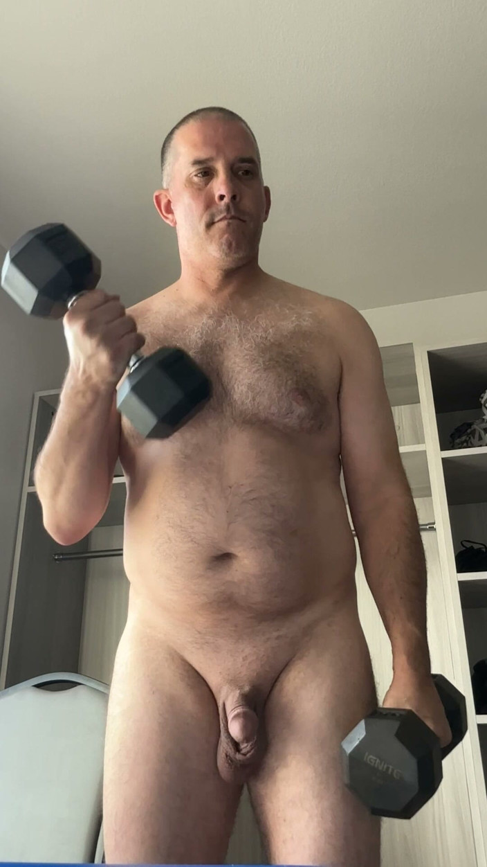 Duke Silver: Bicep Curls and Big Fat Dick Touching