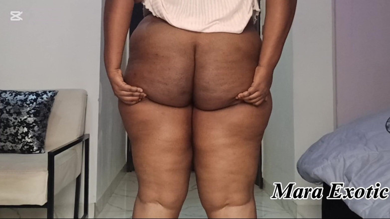 Mara Exotic: Ebony Fat Ass Bouncing and Pussy Spreading - Mara Exotic