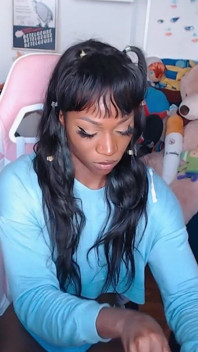 Sticky Cumshot Self Facial by Black Trans Girl Vanniall