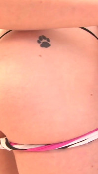 Brunette and Blonde Teen Touching Each Other Boobs in a Sensual Way