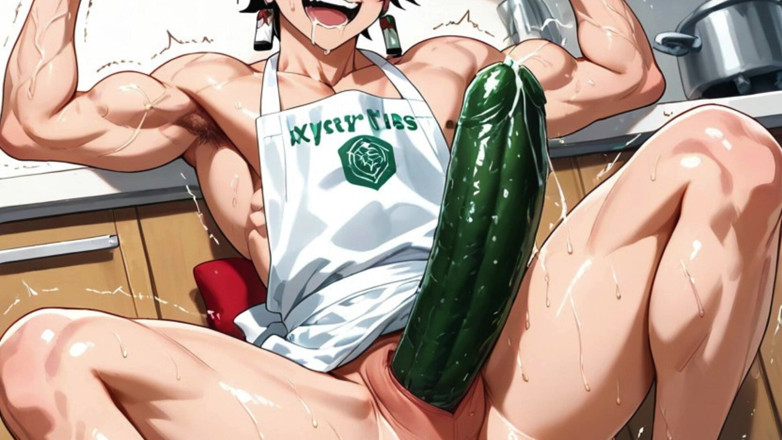 Trans-Men FTM Hentai: Femboy Ftm Enfile Des Concombres Énormes Dans Leurs Trous Gluants. Animation...
