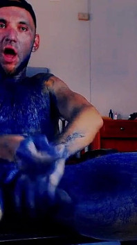 Blueman przychodzi i orgazm