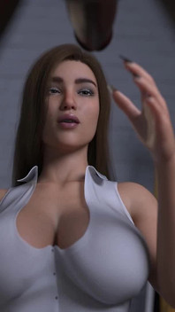 人妻一生中第一次吮吸大黑屌，而她的绿帽老公则看着充满了嫉妒和性欲