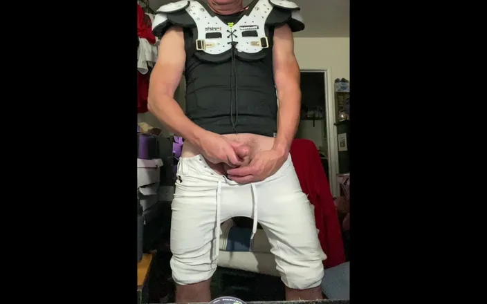 JockDad87: Horny Dilf Jockdad87 Is Jerking Again in His Football Gear