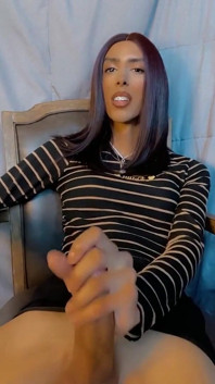 Slim Transsexual Dawn Rivera Cums on Her Feet After an Intense Masturbation Session