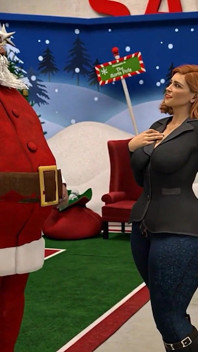 Culona milf toma una polla negra gorda de Santa