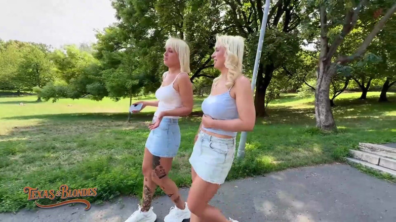Texas and blondes: M. Texas se fait sucer dans un parc avant un...