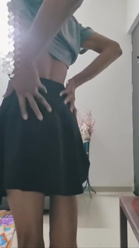 Cute Gay Sissy in Skirt