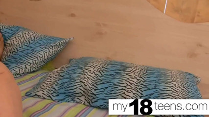 My 18 Teens: MY18TEENS - Babe play pussy and riding on cock friend of...