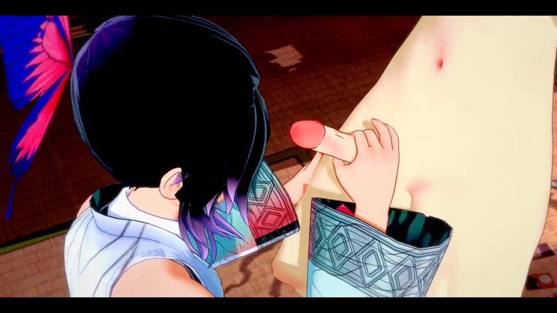 HentaiTubes: Démon zabiják Futanari - Shinobu X Nezuko Hardsex - japonská asijská Manga...