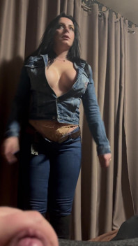 Denim deepthroat, munkavle och spotta spela. Dubbel sperma svälja